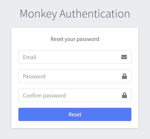 Reset password