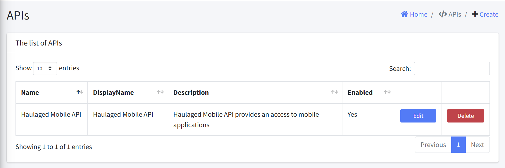 APIs