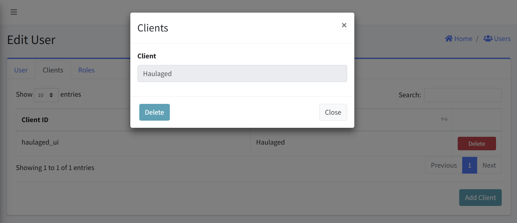 Remove a Client